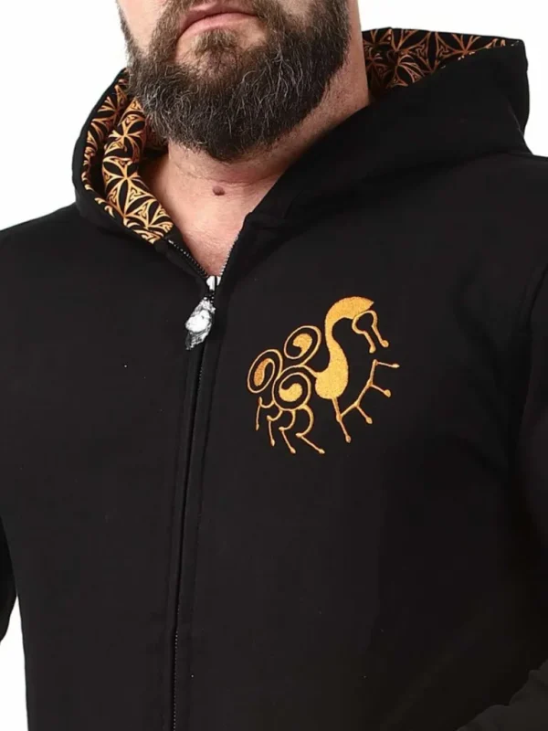 Adlerfibel Hoodie - Sort^Old Norse Fashion