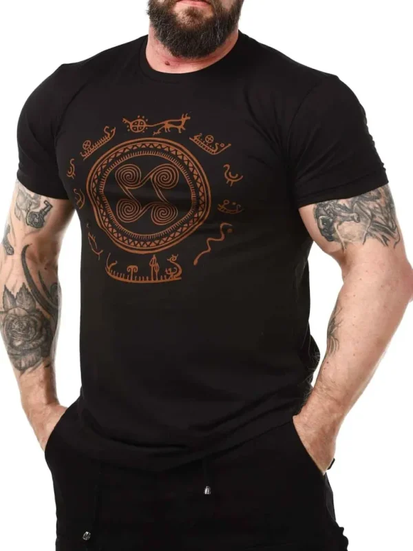 Solens Rejse T-Shirt - Sort^Old Norse Cheap