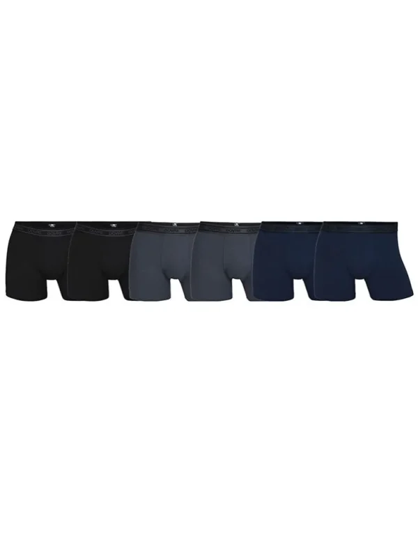 6-Pack Bamboo Boksershorts - Sort/Gra/Morkebla^Dovre Best Sale