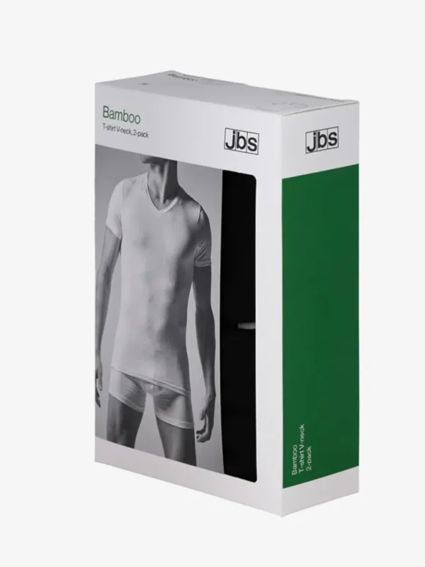 2-Pak Jbs Bamboo V-Neck T-Shirt - Hvid^Dovre Cheap