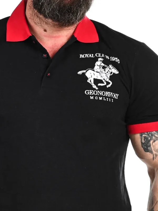 Polo Rider Geo Norway T-Shirt - Sort^Geographical Norway Best