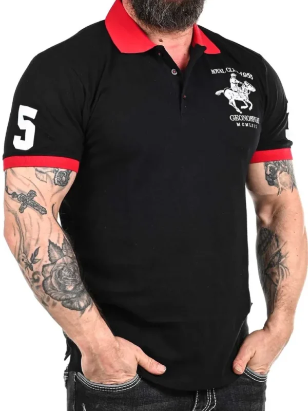 Polo Rider Geo Norway T-Shirt - Sort^Geographical Norway Best