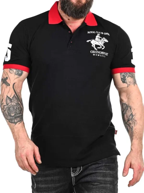 Polo Rider Geo Norway T-Shirt - Sort^Geographical Norway Best