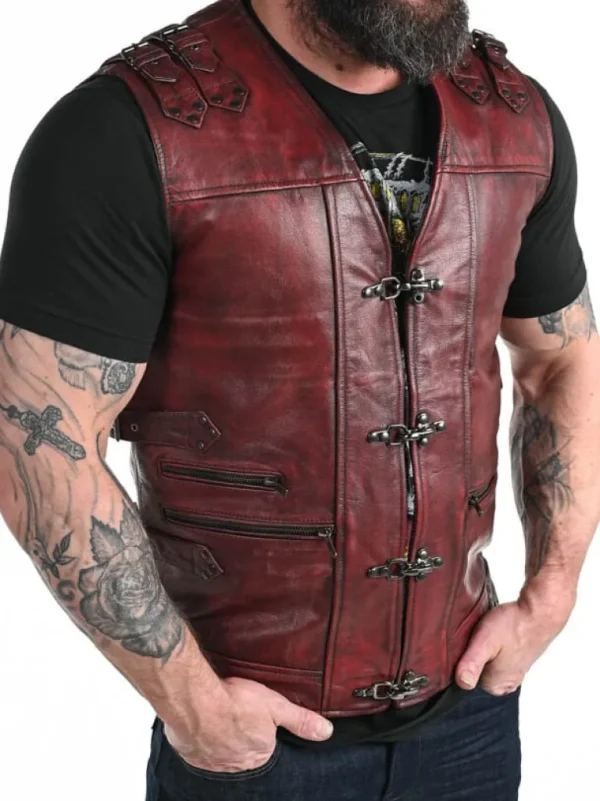 Rd Biker Skindvest - Dirty Red^* Cheap