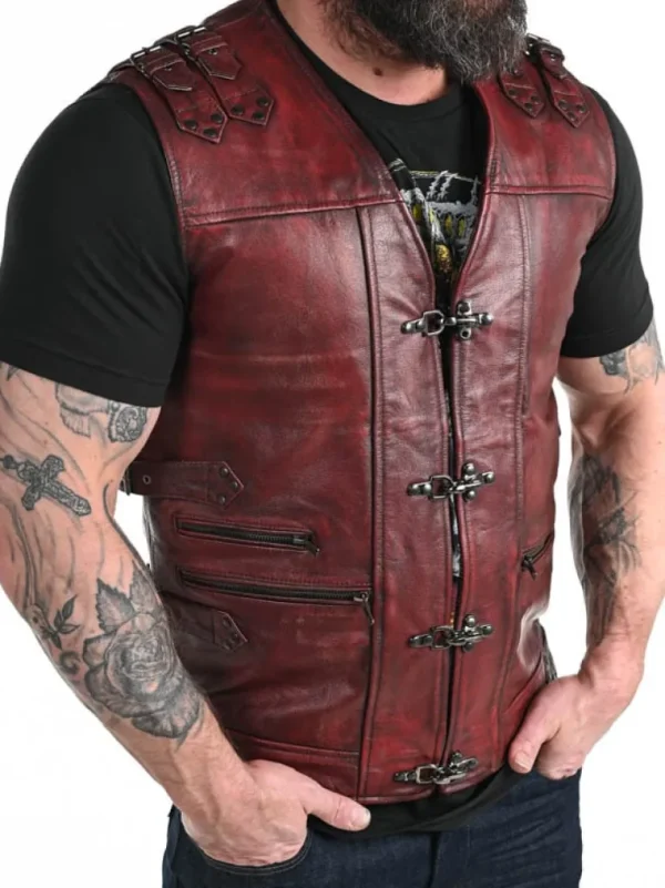 Rd Biker Skindvest - Dirty Red^* Cheap