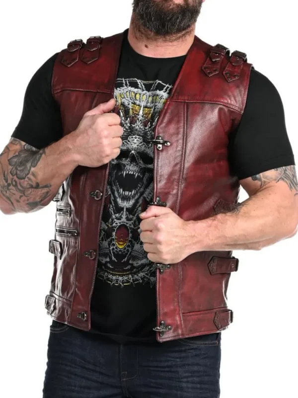 Rd Biker Skindvest - Dirty Red^* Cheap