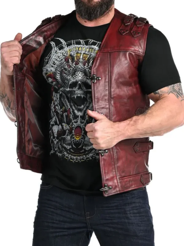 Rd Biker Skindvest - Dirty Red^* Cheap