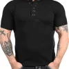 Rd Button T-Shirt - Sort^* Best Sale