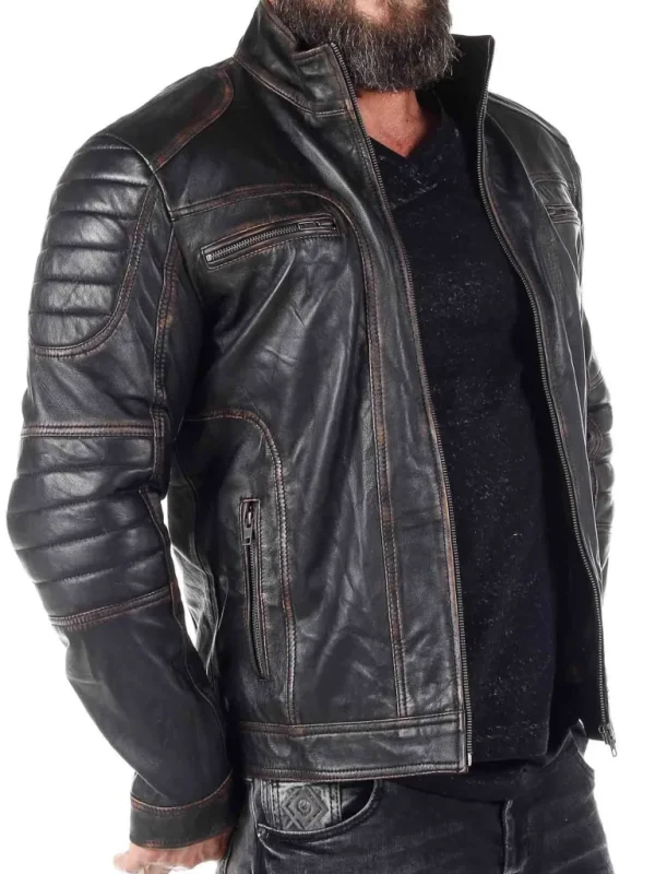 Rd Fabriano Skindjakke - Sort/Brun^* Shop