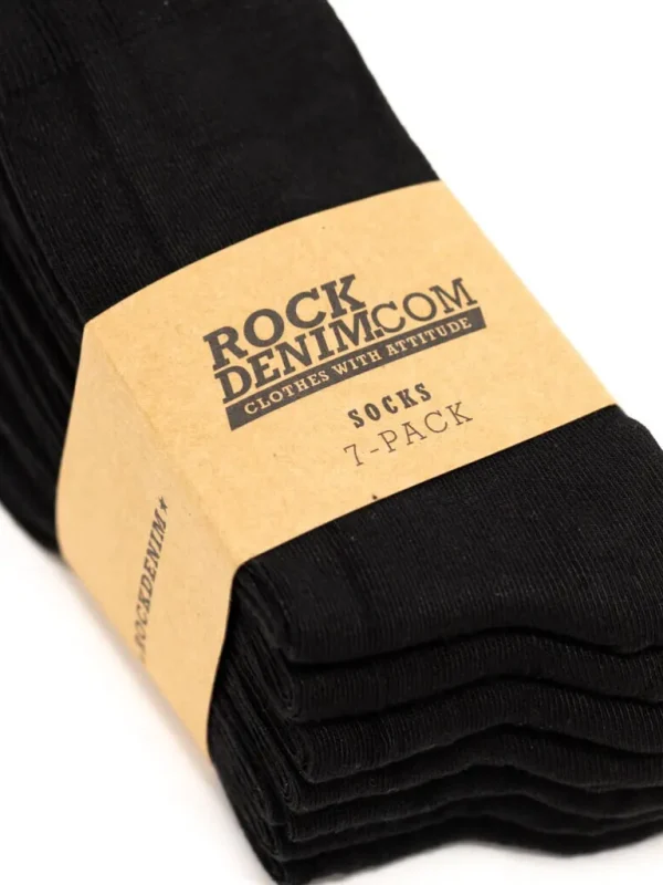Rd 7-Pak Strømper - Sort^* Sale