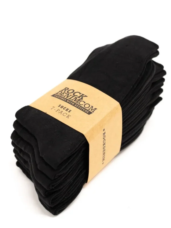 Rd 7-Pak Strømper - Sort^* Sale