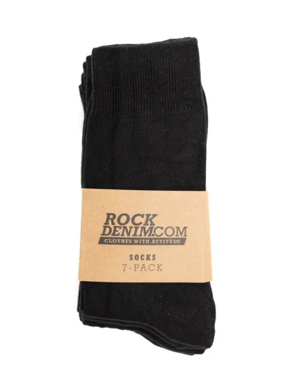 Rd 7-Pak Strømper - Sort^* Sale