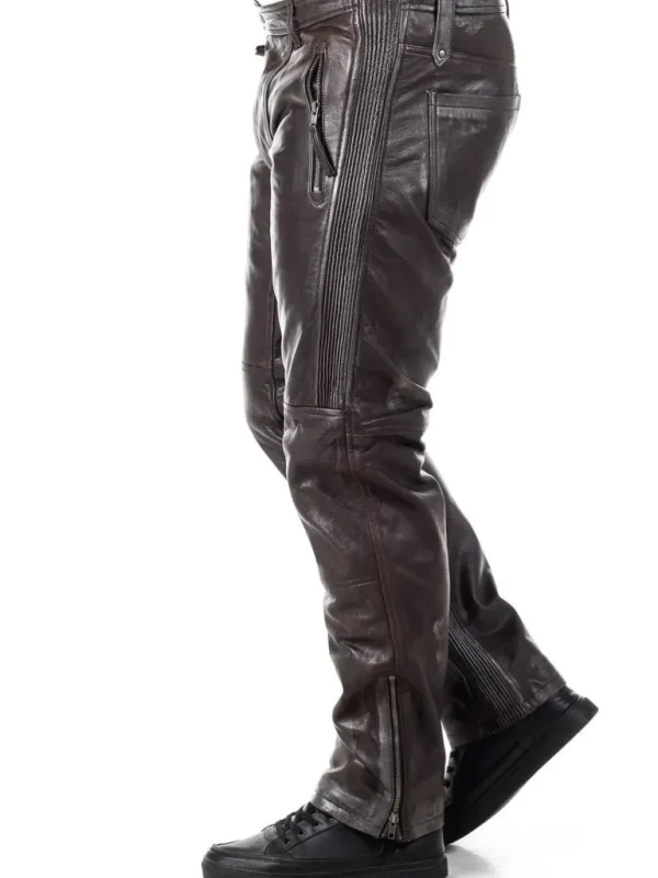 Rd Premium Ghost Rider Skindbukser - Brun/Solv^* Flash Sale