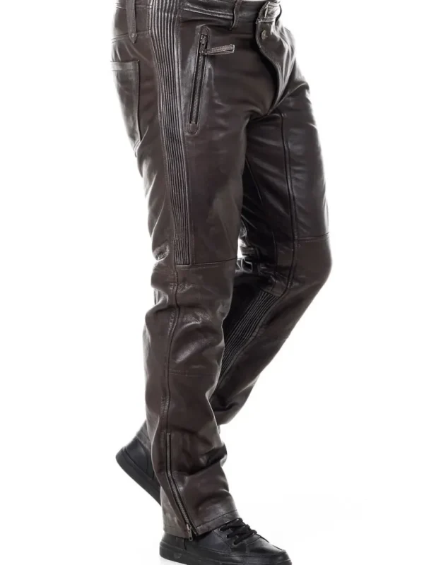 Rd Premium Ghost Rider Skindbukser - Brun/Solv^* Flash Sale