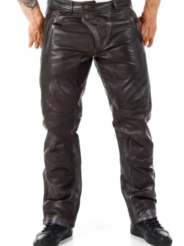 Rd Premium Ghost Rider Skindbukser - Brun/Solv^* Flash Sale