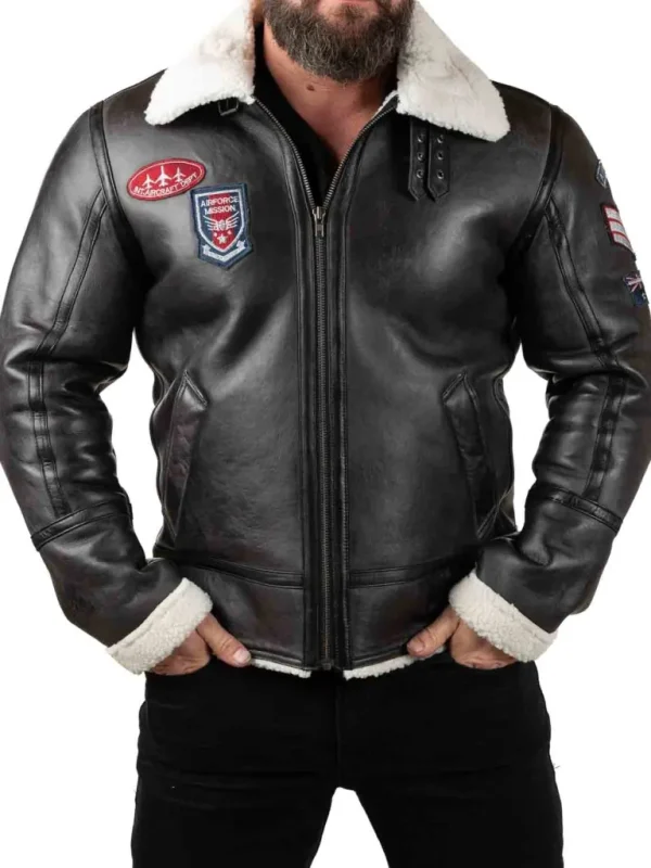 Rd Roughwing Pilot Skindjakke - Sort^* Best Sale