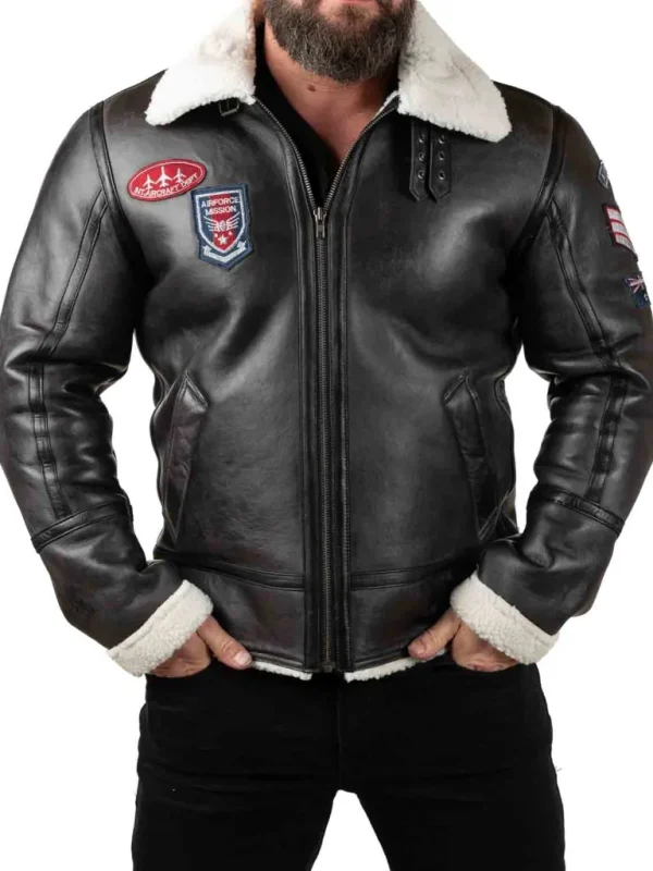 Rd Roughwing Pilot Skindjakke - Sort^* Discount