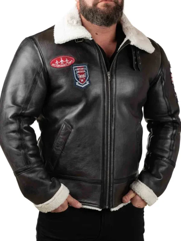 Rd Roughwing Pilot Skindjakke - Sort^* Discount