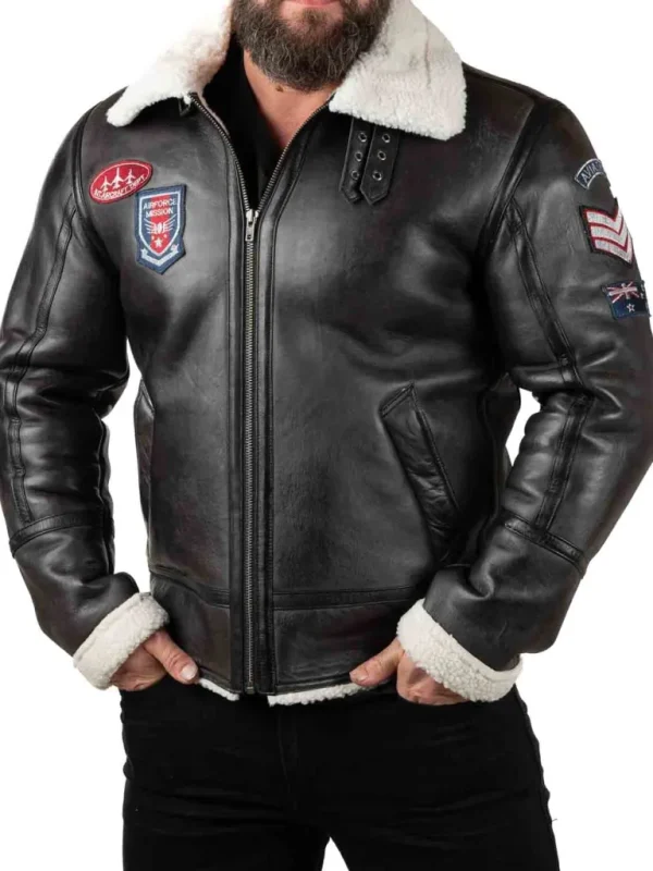 Rd Roughwing Pilot Skindjakke - Sort^* Best Sale