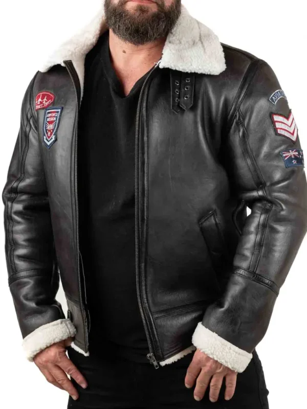 Rd Roughwing Pilot Skindjakke - Sort^* Best Sale