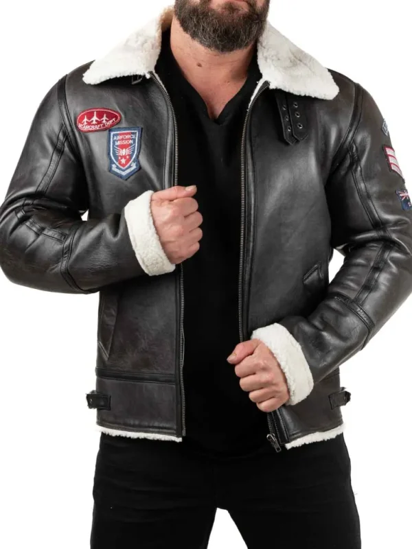 Rd Roughwing Pilot Skindjakke - Sort^* Best Sale