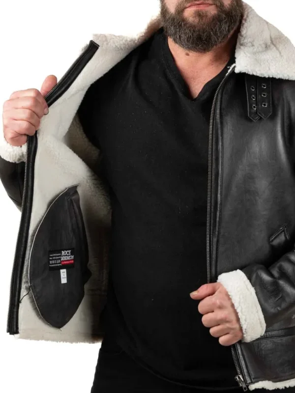 Rd Roughwing Pilot Skindjakke - Sort^* Best Sale