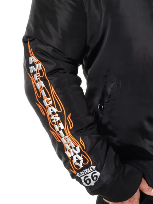 Rd Route 66 Bomberjakke - Sort^* Cheap