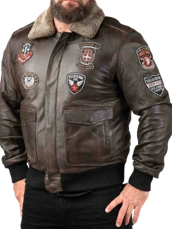 Rd Skybound Pilot Skindjakke - Morkebrun^* Cheap