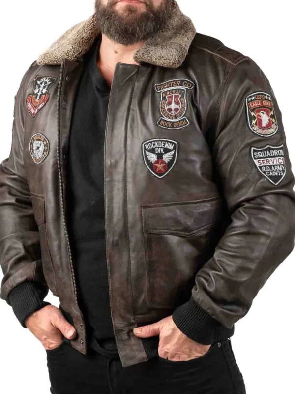 Rd Skybound Pilot Skindjakke - Morkebrun^* Discount