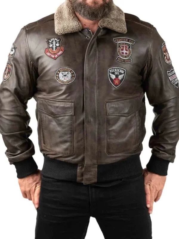 Rd Skybound Pilot Skindjakke - Morkebrun^* Flash Sale