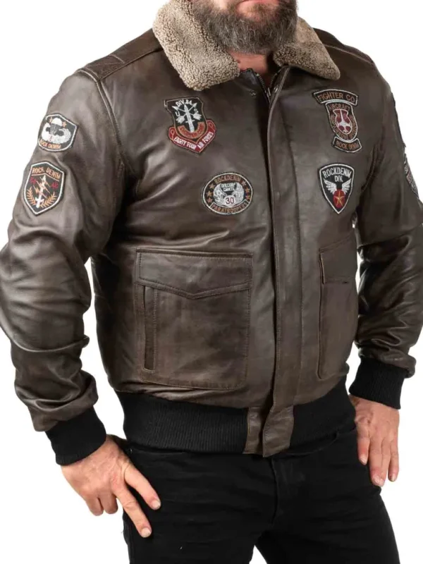 Rd Skybound Pilot Skindjakke - Morkebrun^* Flash Sale