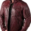 Rd Thunder Skindjakke - Dark Red^* Outlet