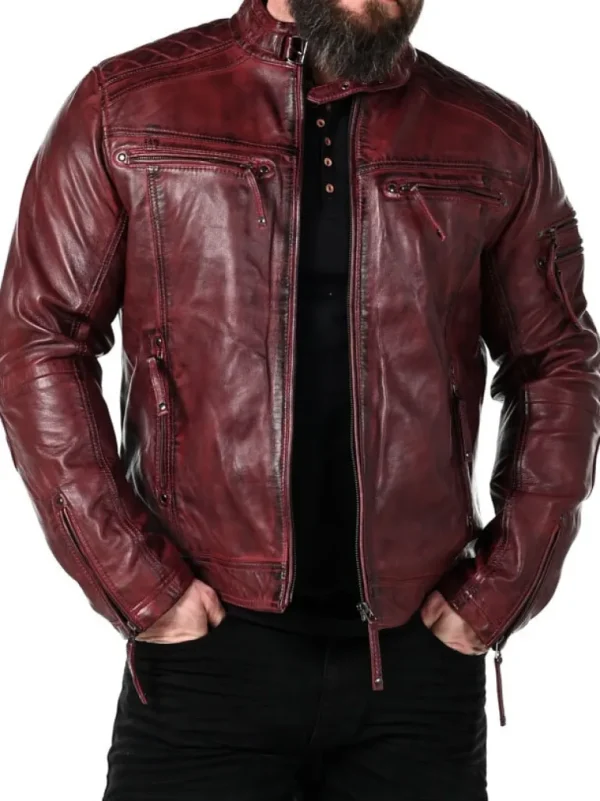 Rd Thunder Skindjakke - Dark Red^* Outlet