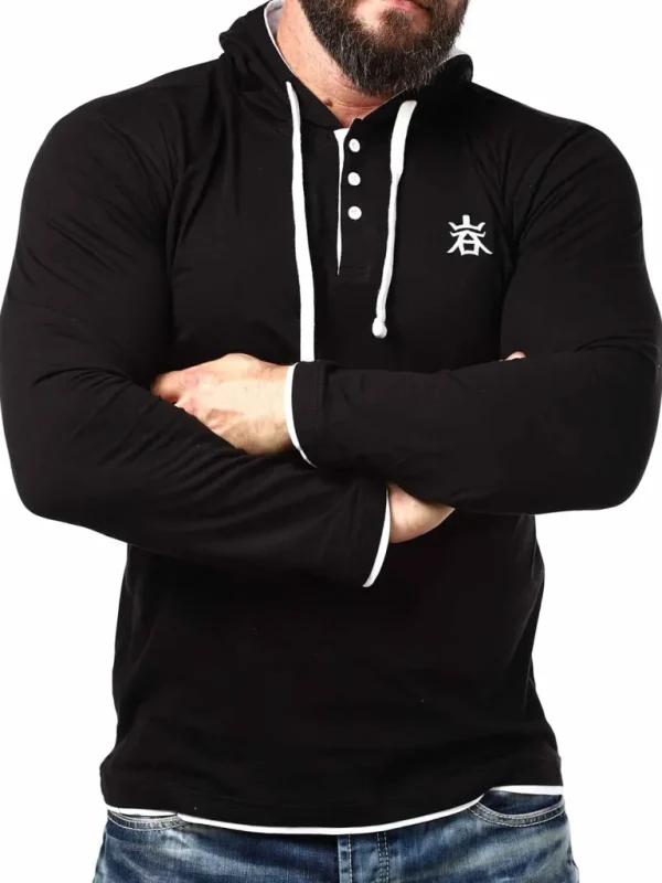 Rd Yuto Longsleeve - Sort/Hvid^* Cheap