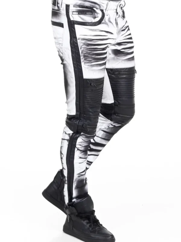 Rising Slim Fit Jeans - Hvid/Sort^Kingz Best