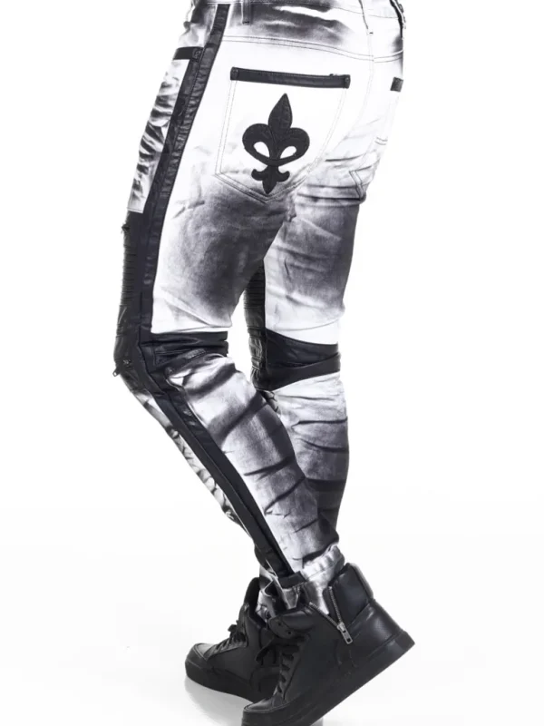 Rising Slim Fit Jeans - Hvid/Sort^Kingz Best