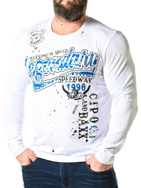 Speedway Longsleeve - Hvid^Cipo & Baxx Online