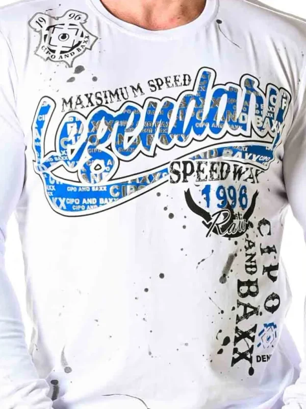 Speedway Longsleeve - Hvid^Cipo & Baxx Online