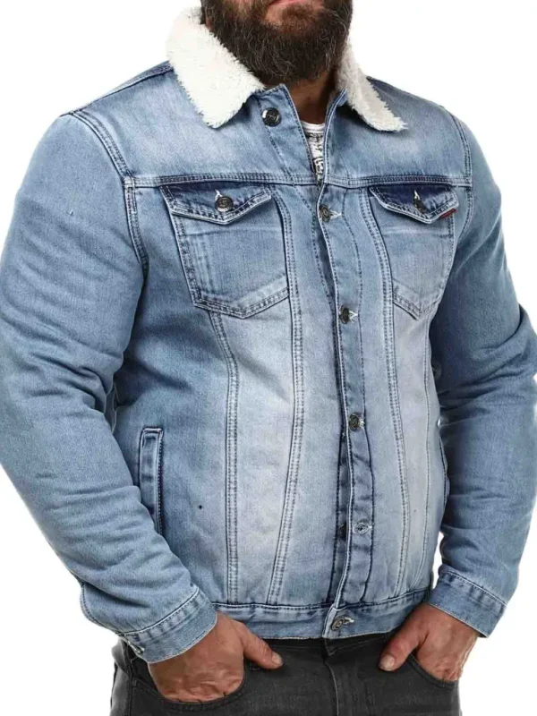 Zeke Foret Jeansjakke - Lyseblå^Cipo & Baxx Best