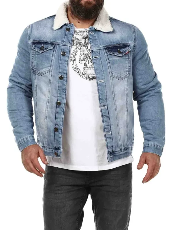 Zeke Foret Jeansjakke - Lyseblå^Cipo & Baxx Best Sale