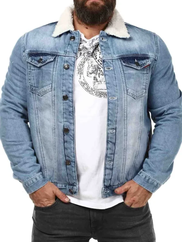 Zeke Foret Jeansjakke - Lyseblå^Cipo & Baxx Best Sale