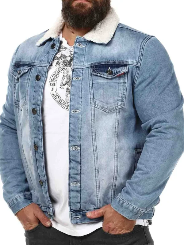 Zeke Foret Jeansjakke - Lyseblå^Cipo & Baxx Best Sale