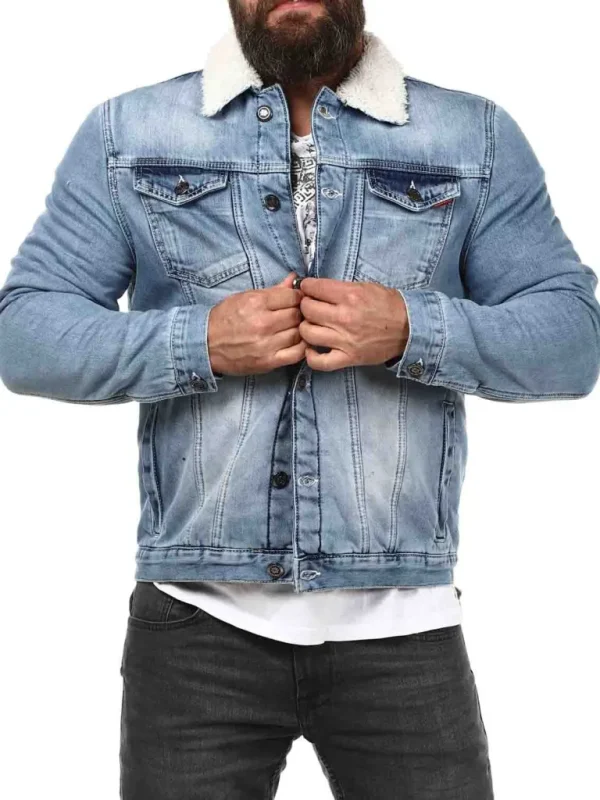 Zeke Foret Jeansjakke - Lyseblå^Cipo & Baxx Best Sale